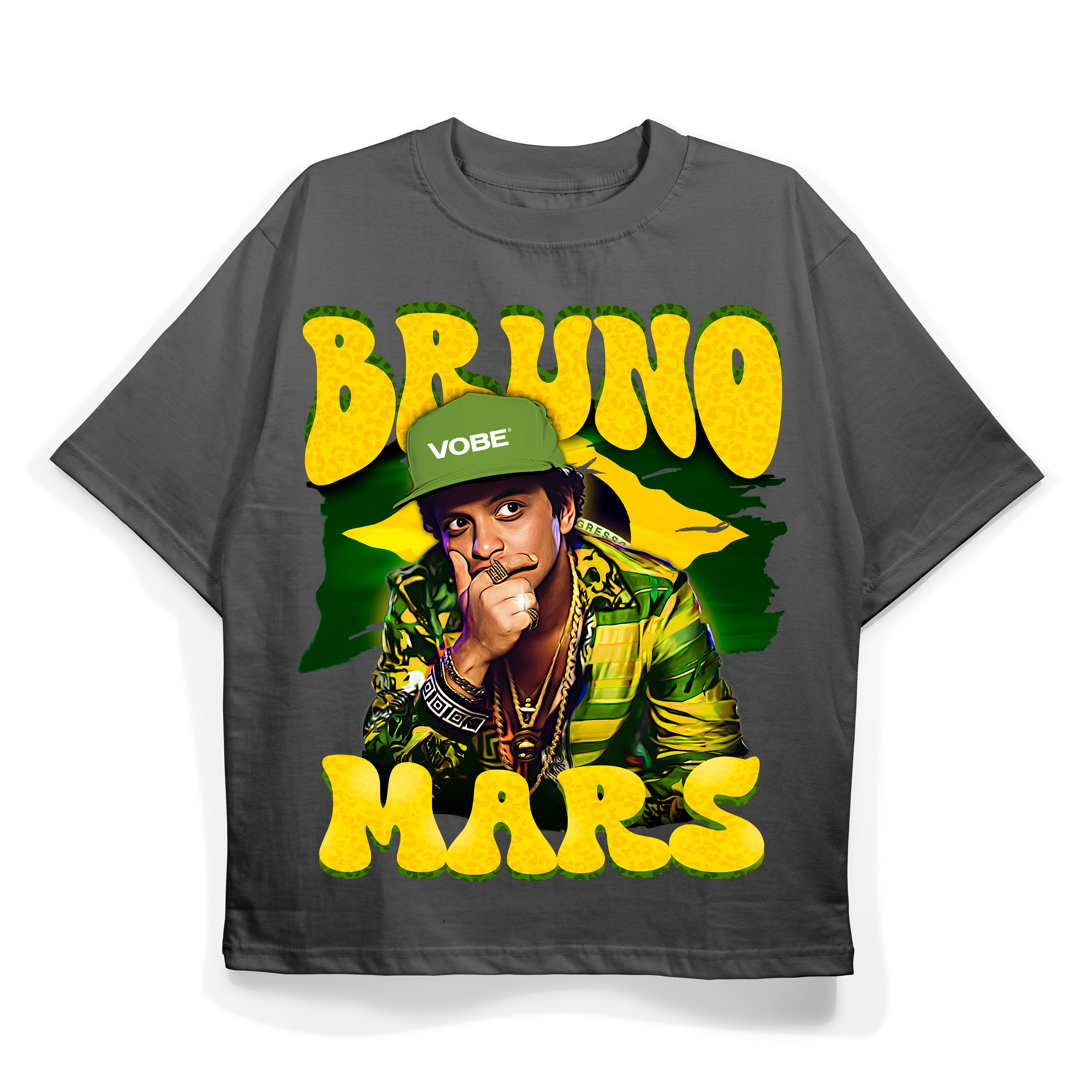 CAMISETA “BRUNO MARS” CINZA