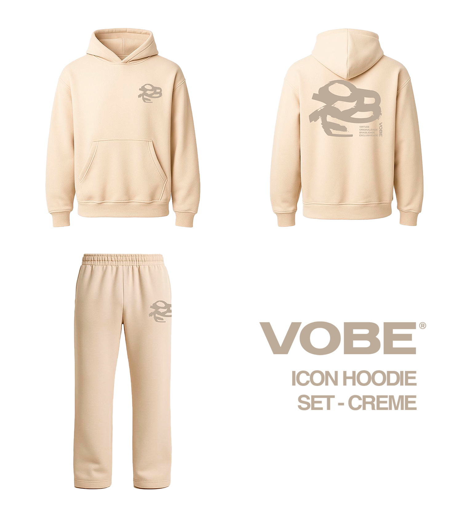 Conjunto Moletom “ICON” Creme