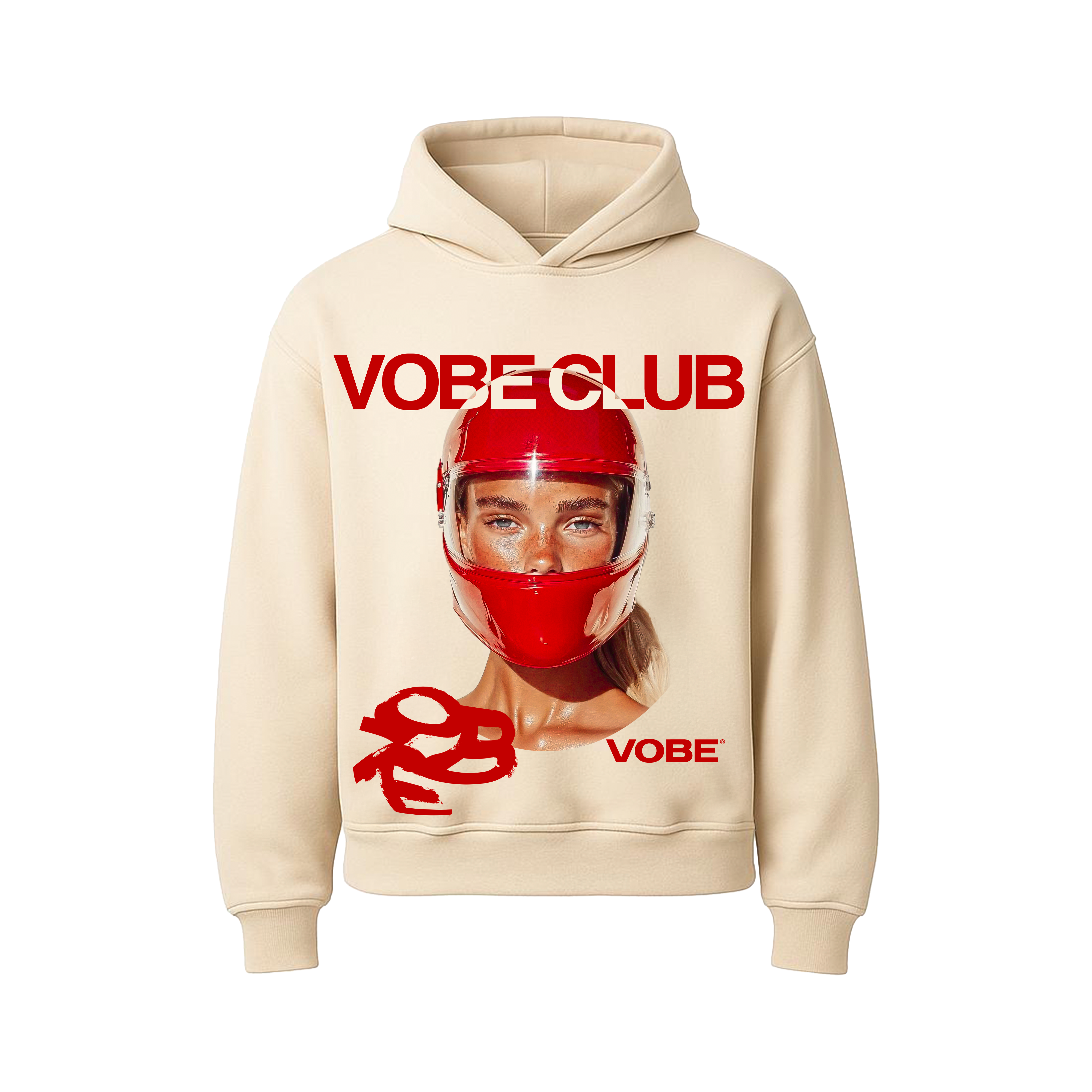 Moletom Boxy “BIKER GIRL” Creme